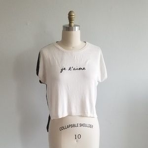 Central Park West high low french knit t shirt